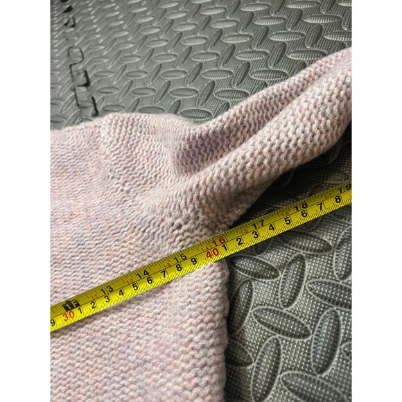 J CREW Handknit Popcorn Sweater Size XS Pink lambswool #30001 Womens Warm - Picture 5 of 9